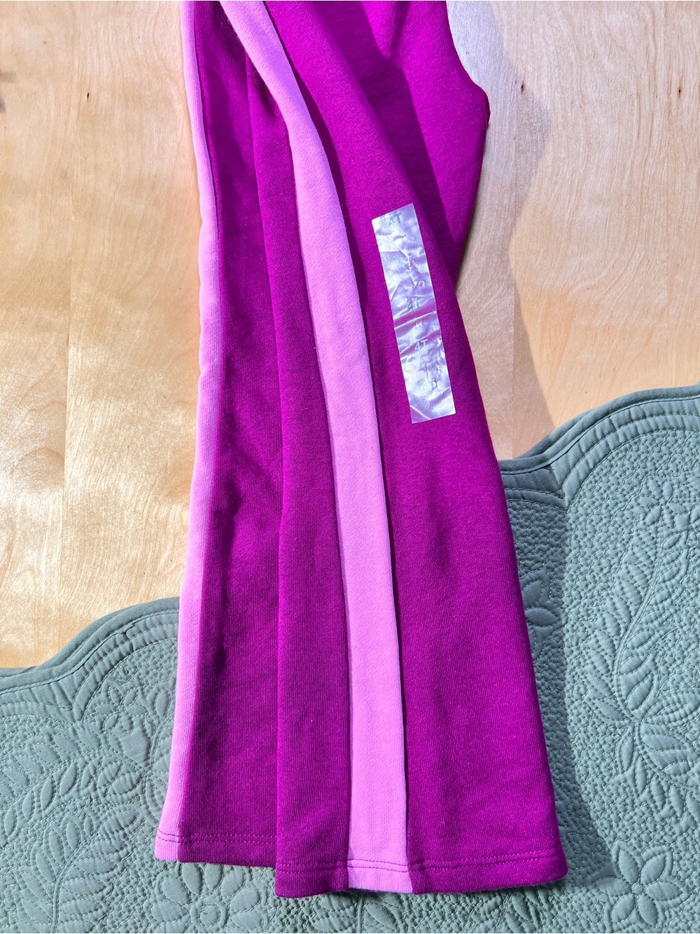 Epic Threads Girls Magenta Flare Sweatpants with Light Pink Side Stripe - Picture 5 of 6